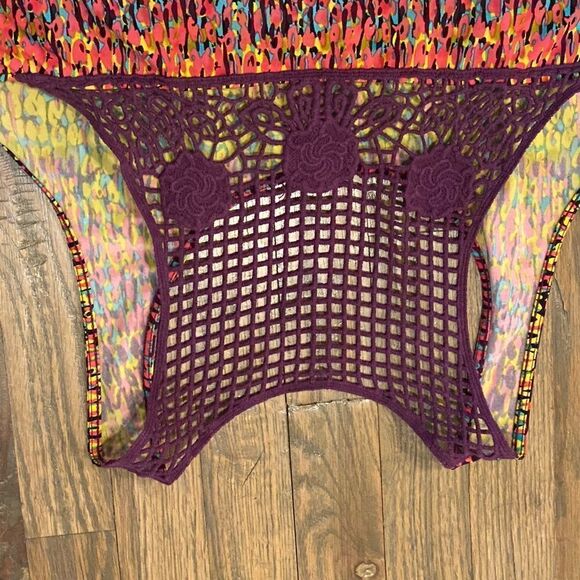 Lane Bryant tank beautiful colors net mesh back - Picture 6 of 12